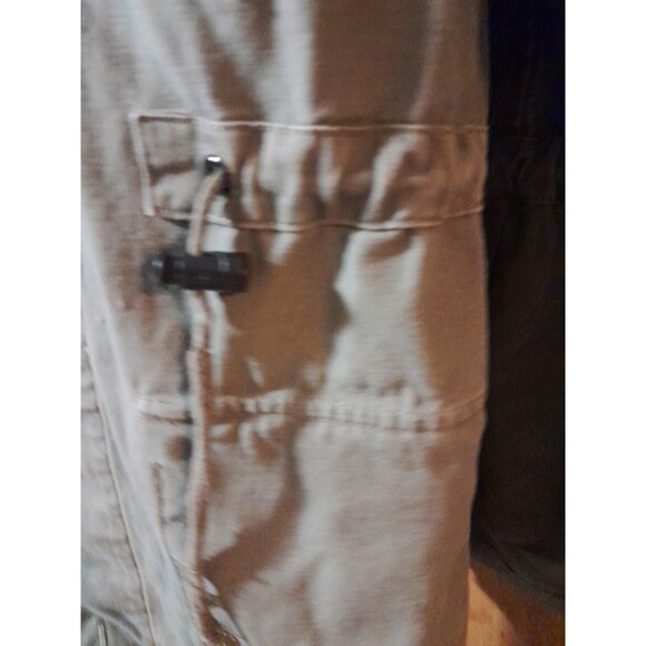 Forever 21 Utility Drawstring Army Green Jacket With Patches Size Small Pockets - Picture 13 of 16